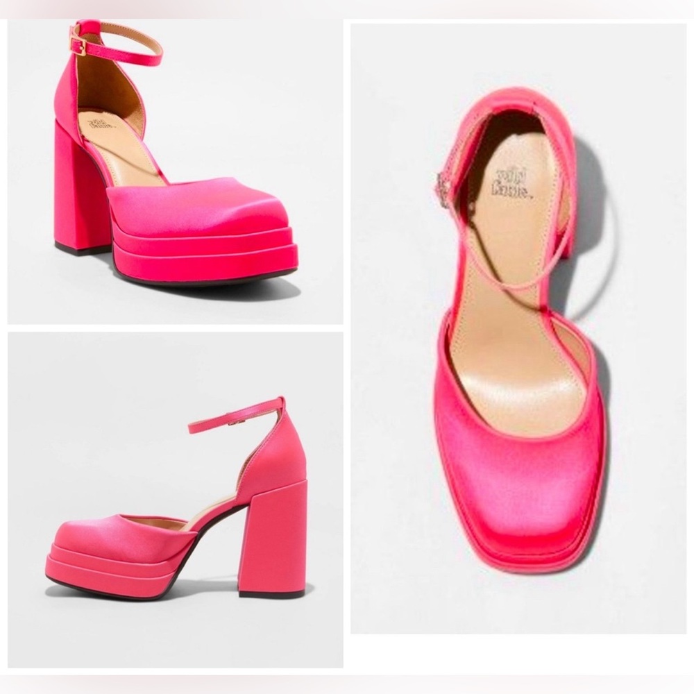 Wild Fable Bianca Platform Pumps Size 11 Fucsia Pink New in Box - Picture 2 of 6